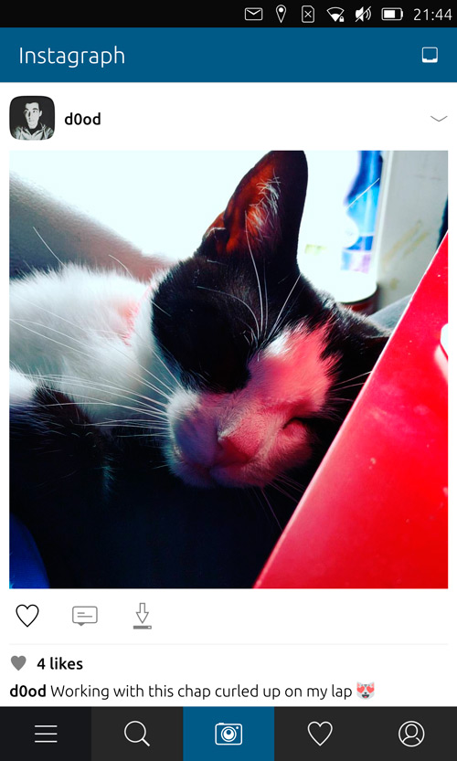 instagraph ubuntu phone screenshot