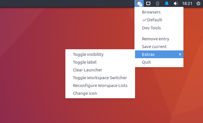 launcher list indicator options