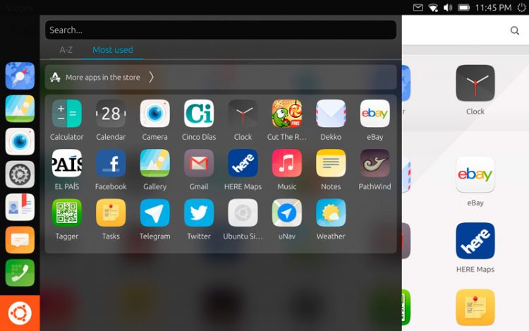 Ubuntu 17.04 (Zesty Zapus) unity-8-new-app-drawer