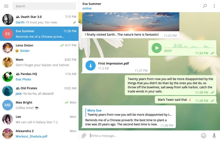 telegram material design