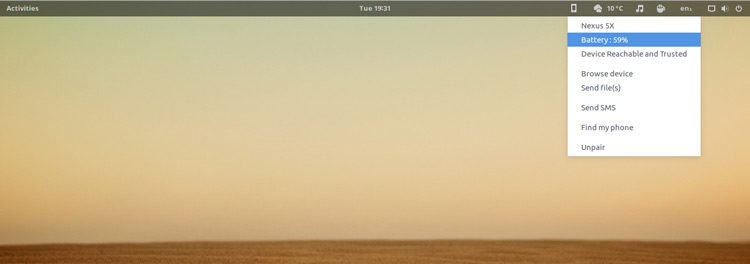 indicator applet in gnome shell