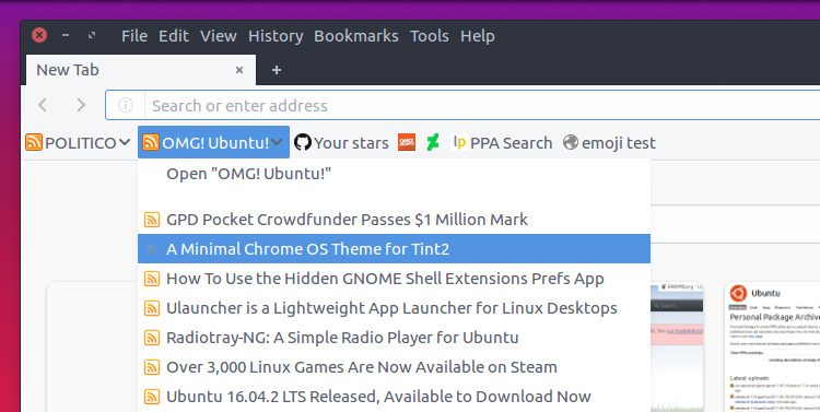 firefox live bookmark