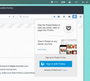 Firefox ships with Pocket integration