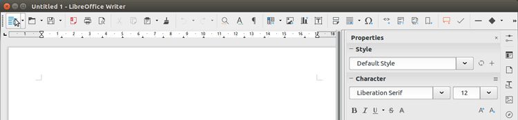 The "Sidebar" Toolbar Layout in Libreoffice
