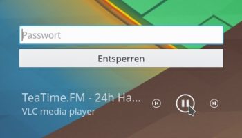 Media controls on the kde lock screen
