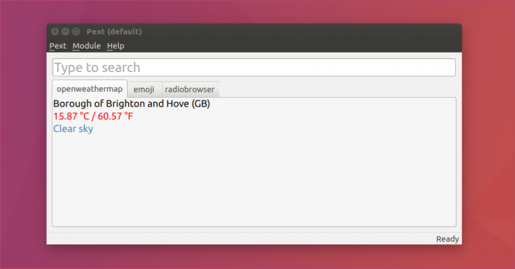 pext openweathermap module