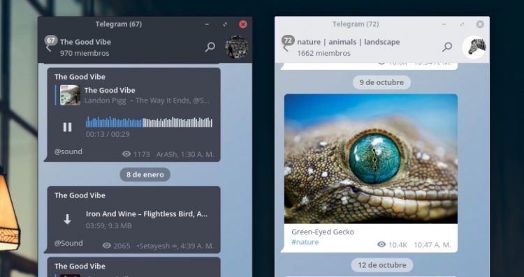 telegram arc theme