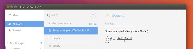 Latex support in Boostnote