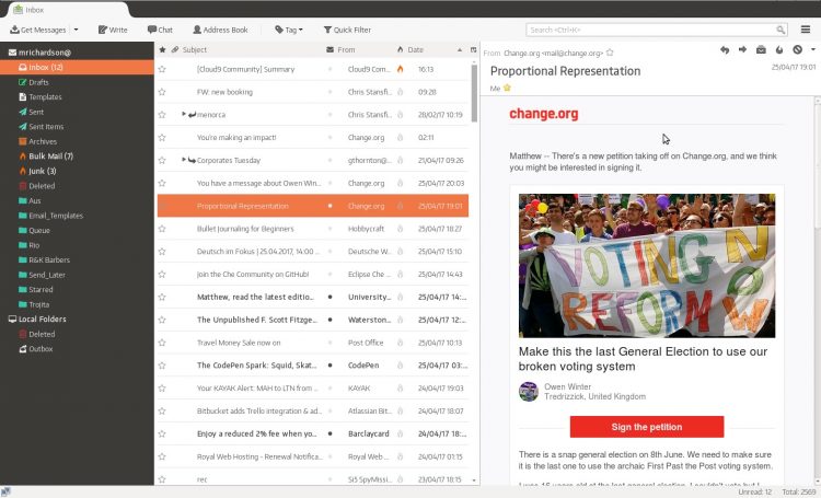 thunderbird dark gtk theme