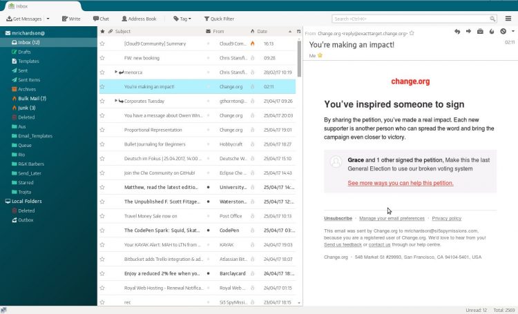 thunderbird monterail theme