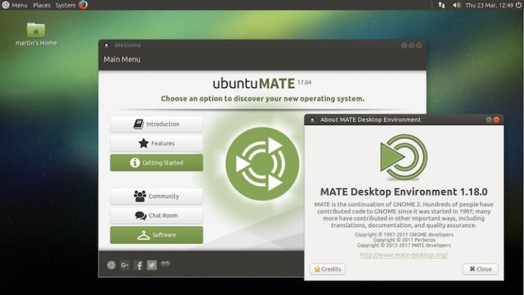 ubuntu MATE 17.04 desktop screenshot
