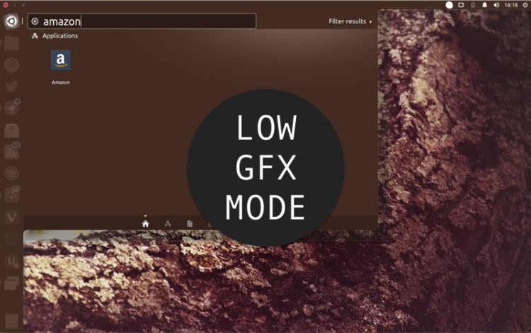 low graphics mode unity 7