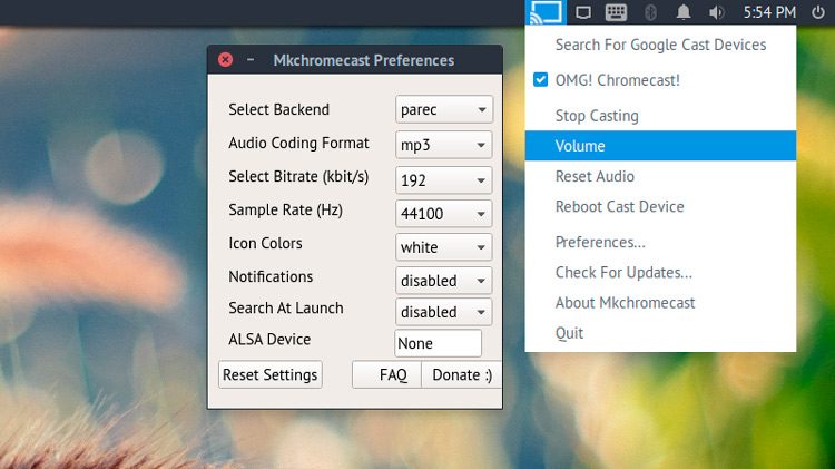 mkChromecast on Ubuntu