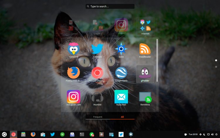 gnome app overview columns