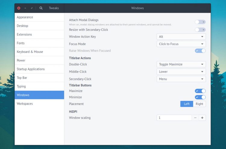 gnome tweak tool option to move window controls in gnome