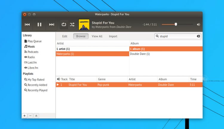 rhythm box standard look on Ubuntu