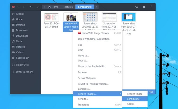 nautilus script to reduce image size quality