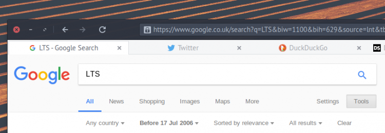 searching on google