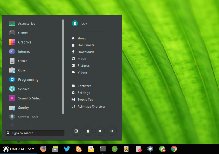 arc menu with custom menu text