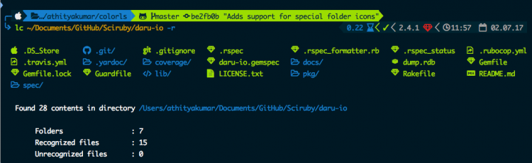 colorls usage