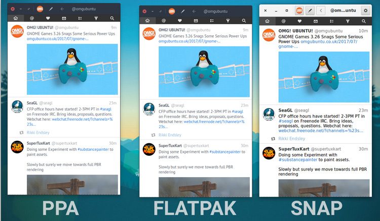 flatpak vs snap theming