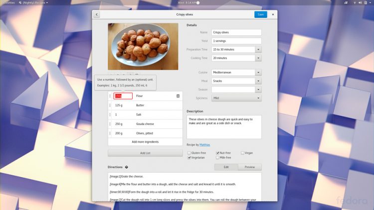 gnome-recipes error handling