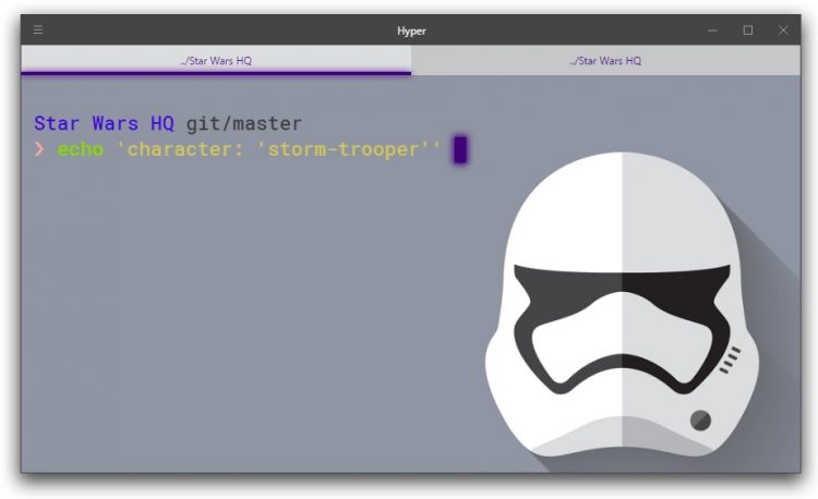 hyper terminal star wars theme stormtrooper