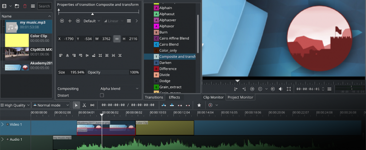 kdenlive testing snapshot screenshot