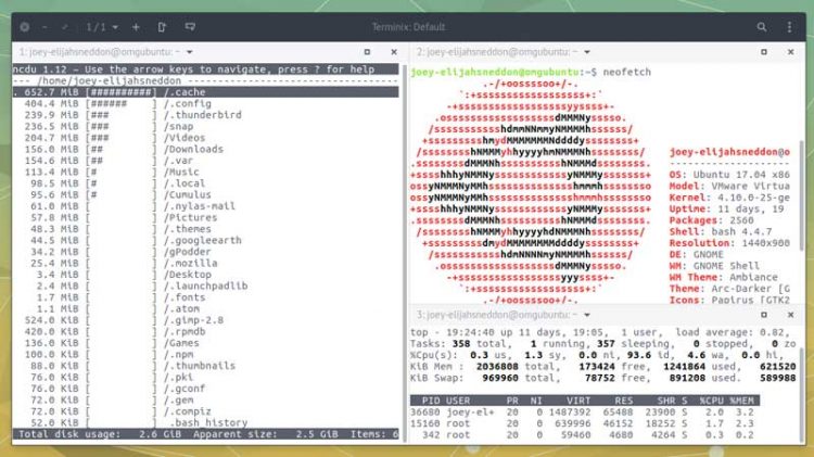 tilix emulator on ubuntu