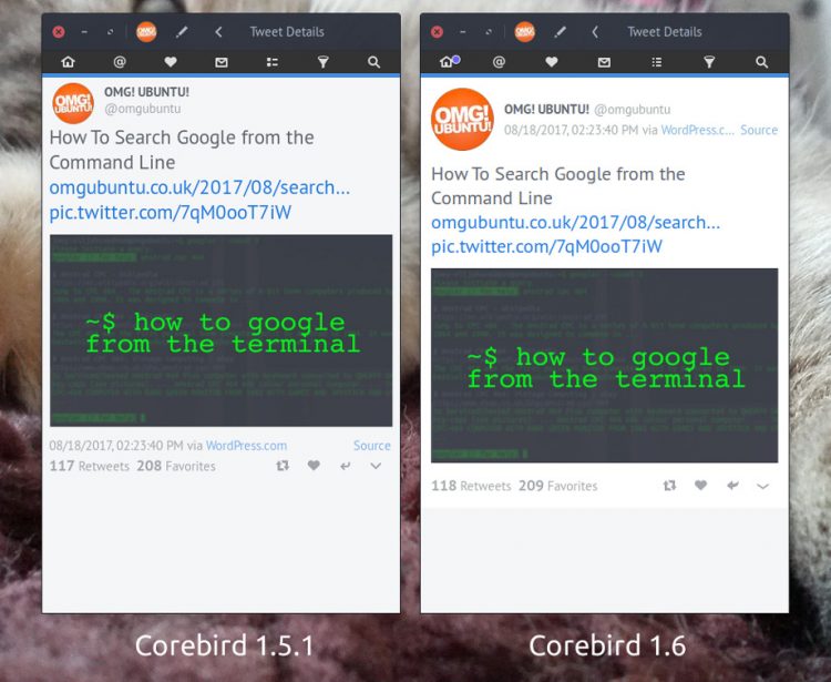 corebird 1.6: tweet detail