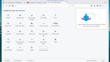 Firefox 57: customise appearance section