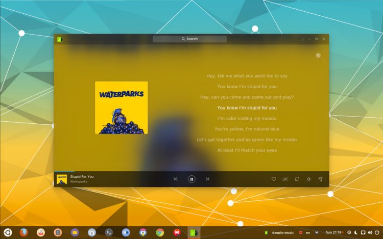 Deepin Music Integrated Lyrics