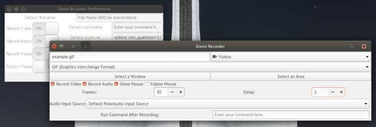 green recorder 3.0 on ubuntu 17.04