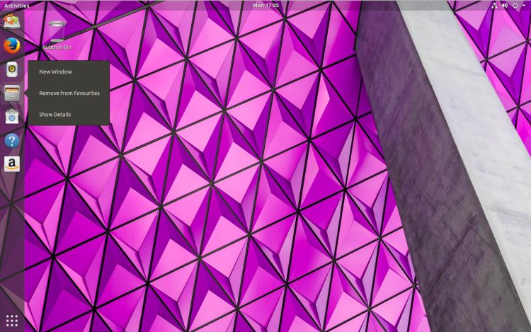 Ubuntu 17.10 GNOME Dock Right-click