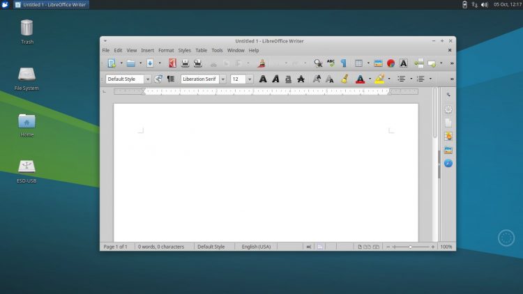 Xubuntu 17.10 desktop screenshot