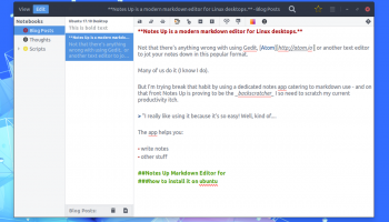 notes up markdown editor for Linux