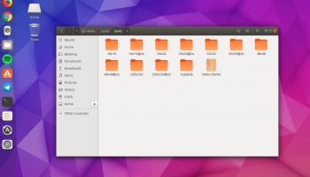 The Suru icon theme on Ubuntu