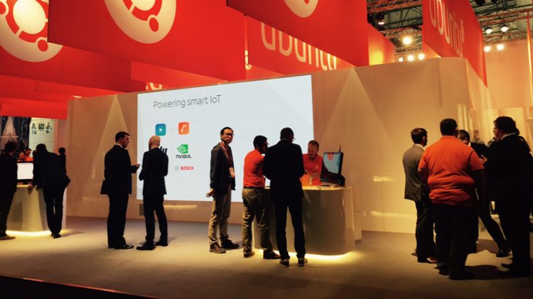 Ubuntu's booth at MWC 2017