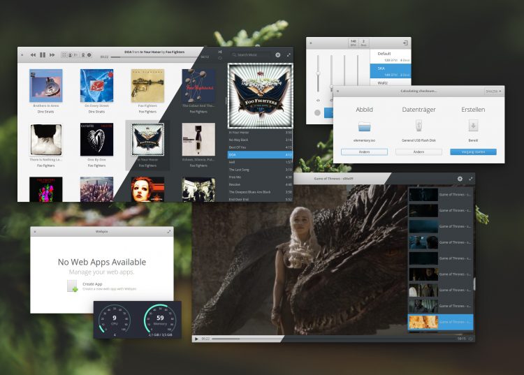 a screenshot showing various elementary os apps elementary os apps
