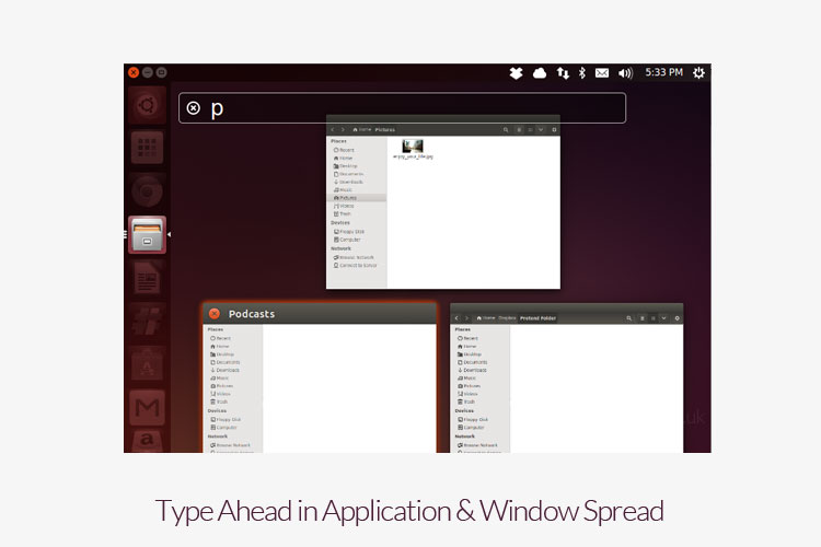 Type Ahead in Applications and Window Spread