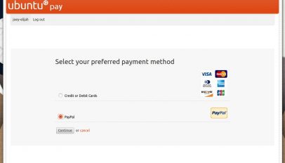 paypal checkout in ubuntu software centre