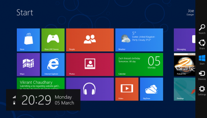 Windows 8 Share Bar