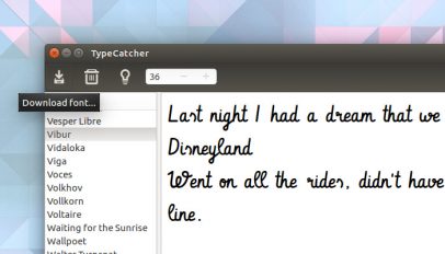 Typecatcher downloads google fonts