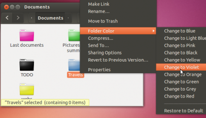 change folder icon color in nautilus