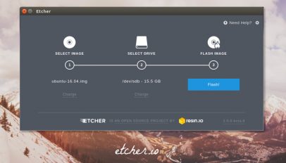 etcher disk burning app ubuntu