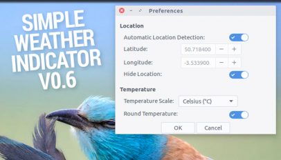simple weather indicator settings