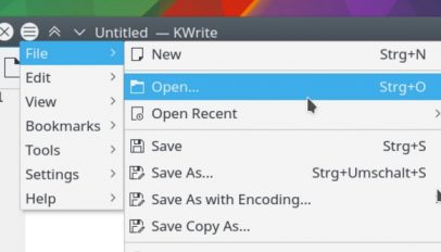 The KDE Menu Button