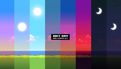 8bit day wallpaper
