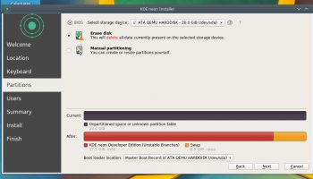 calameres installer in kde neon install