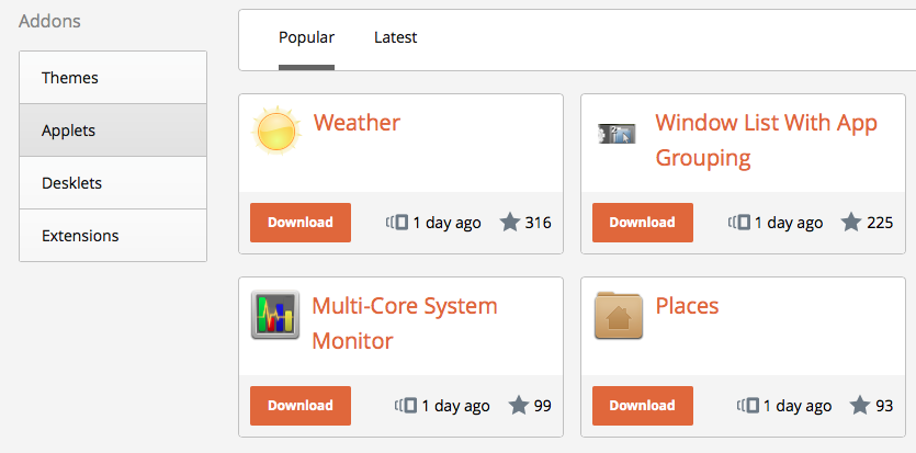 Revamped Cinnamon Desktop Add-ons Website Is Now Live - OMG! Ubuntu